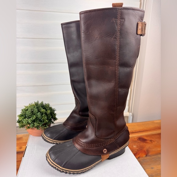 SOREL SLIMPACK TALL Equestrian Riding BOOTS Waterproof CHESTNUT 8 - Picture 10 of 11